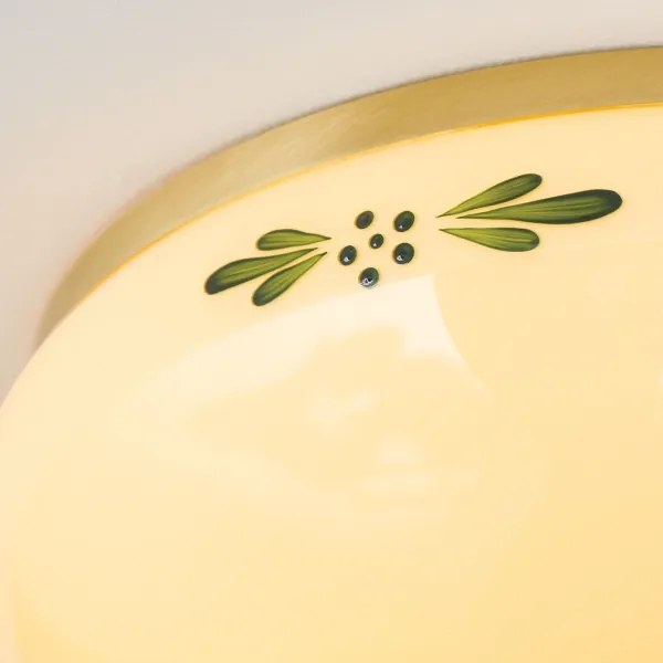 Orion DL 7-673 - Lampada da soffitto LANDHAUS 2xE27/60W/230V Ø 28 cm ottone/beige