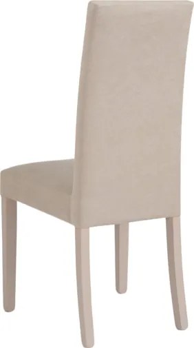 Sedia moderna denver in tessuto Beige imbottita - set 2