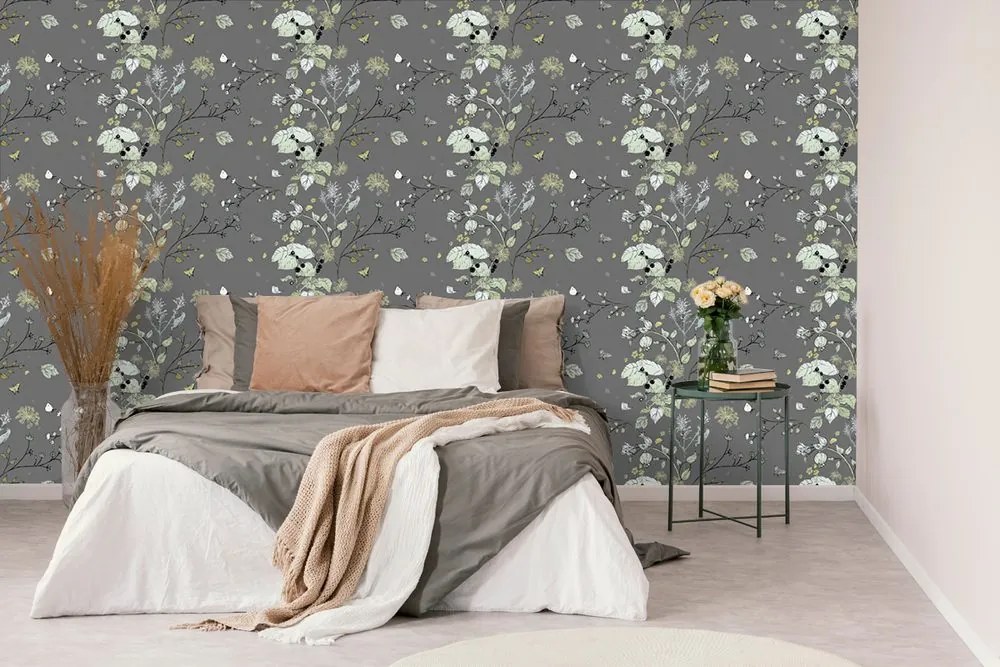 Carta da parati – Fiori di campo di notte