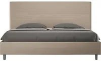 Letto matrimoniale king size senza rete imbottito 180x190 similpelle tortora Focus