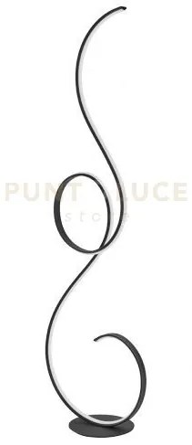 Piantana flok a led  3000k 2200lm 44w  nero h.152cm dimmerabile