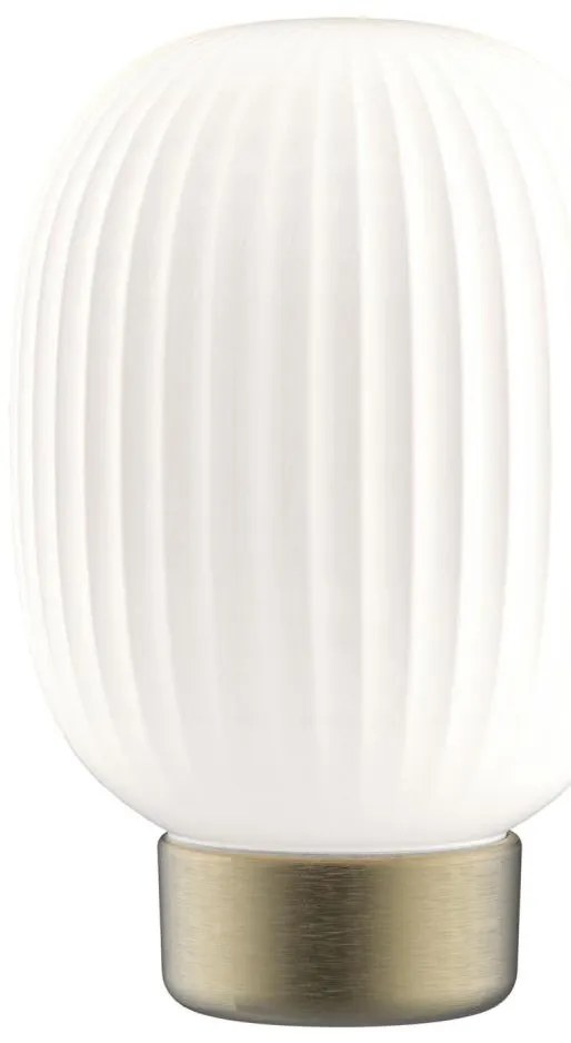 Lampada da tavolo LED dimmerabile con funzione Touch LATTE LED/1,8W/5V USB 2000 mAh oro/bianco