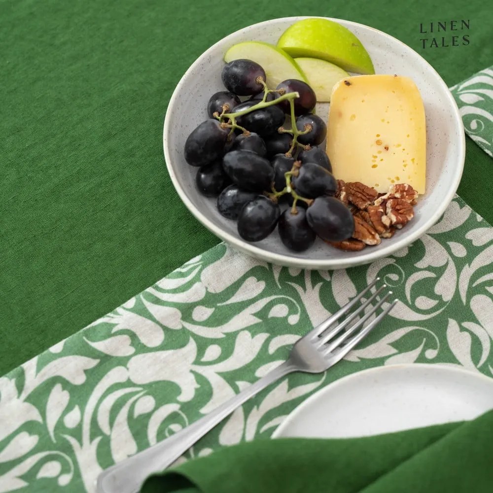 Runner in lino 40x150 cm True Green – Linen Tales