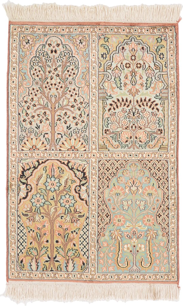 Cashmere Silk Tappeto orientale 100x60 (Indian) Annodato A Mano