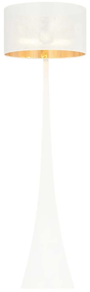 Piantana Contemporaneo Indra Acciaio Nero Bianco 1 Luce E27 Ip20