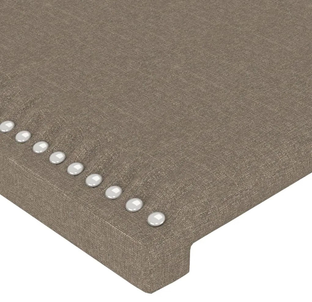 Testiera ad orecchio tortora 103x23x118/128 cm in tessuto