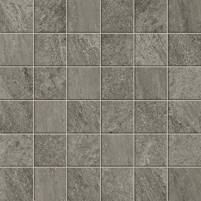 Mosaico in gres porcellanato Regent grigio opaco L 30 x L 30cm x Sp. 8 mm, 10 pezzi