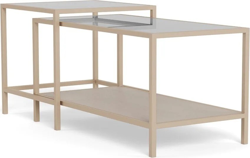 Set di tavolini da salotto grigi in acciaio 2 pz 50x90 cm Seaford – Actona