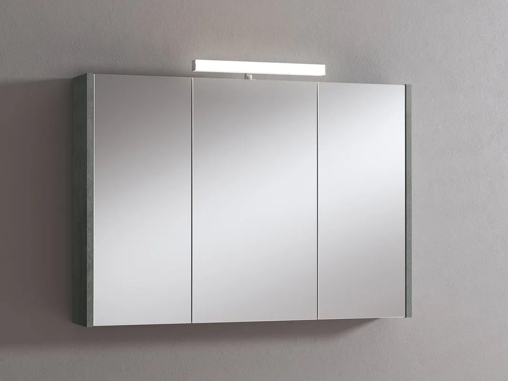 Pensile con luce Akira cemento L 100 x H 70 x P 15.5 cm