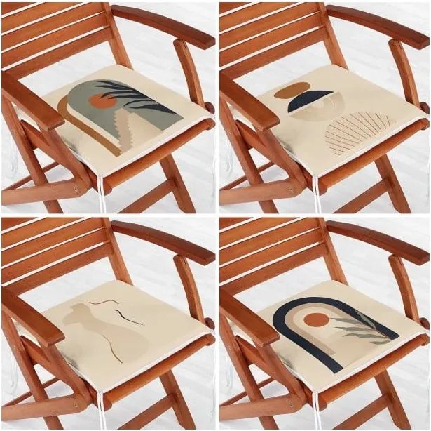 Set di cuscini per sedie 4 pz 42x42 cm Illustrated Arch – Mila Home