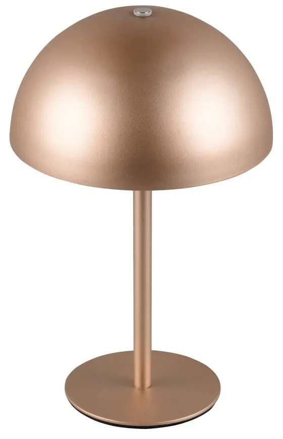 Lampada da tavolo LED color bronzo con paralume in metallo (altezza totale 21 cm) Munoz – Trio