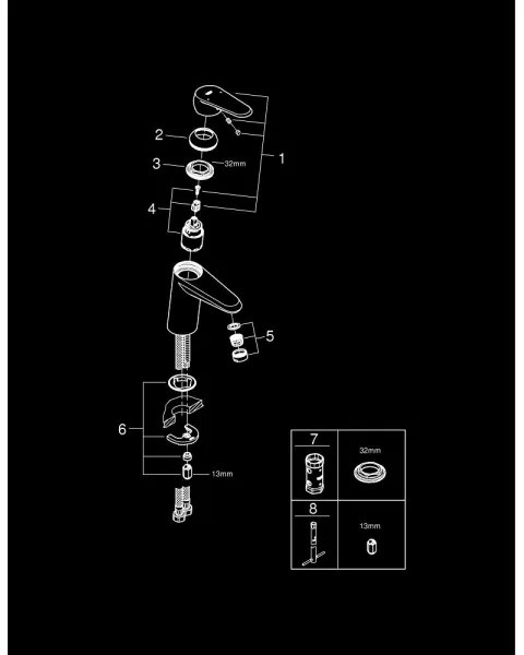 GROHE 3246920E - Miscelatore per lavabo EURODISC COSMOPOLITAN dimensione S cromo