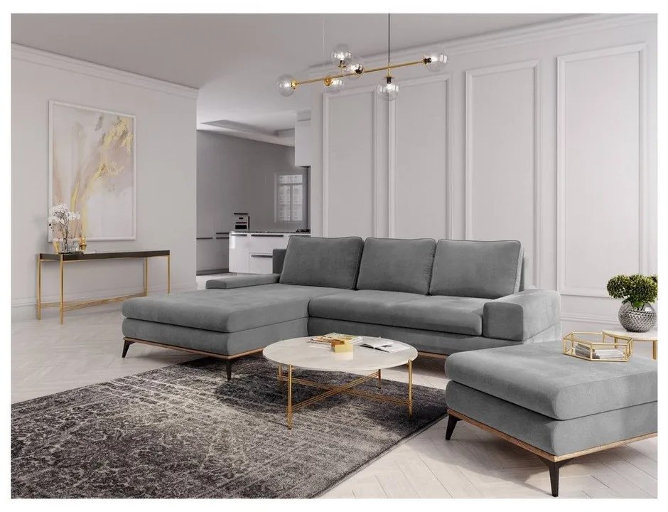 Divano letto grigio ad angolo, angolo sinistro Planet - Windsor &amp; Co Sofas