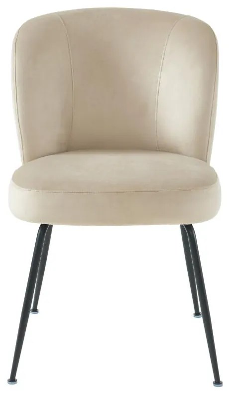 Sedia in Velluto e Metallo Beige - Lotto di 2 - POLPONA DI PASCAL MORABITO