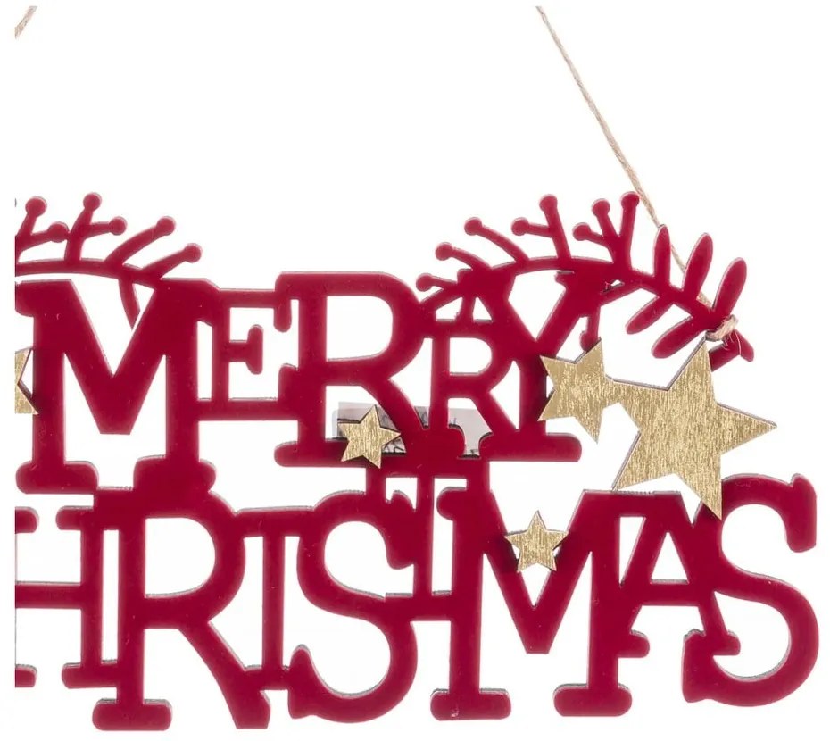 Decorazione natalizia da appendere in legno 22 cm Merry Christmas – Casa Selección