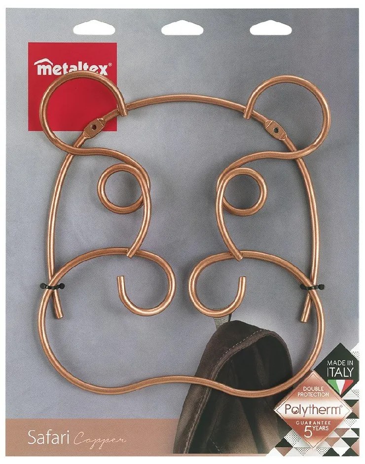 Gancio da parete in rame Hippo - Metaltex