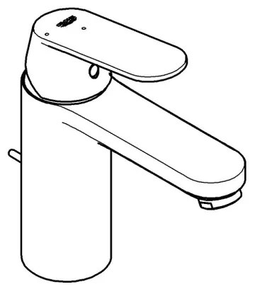 GROHE 2339600E - Miscelatore lavabo EUROSMART COSMOPOLITAN DN 15, misura M, cromato