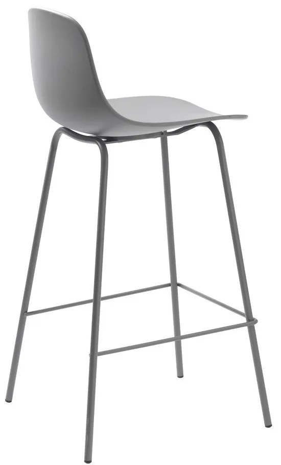 Sgabello da bar grigio in plastica (altezza della seduta 67,5 cm) Whitby – Unique Furniture
