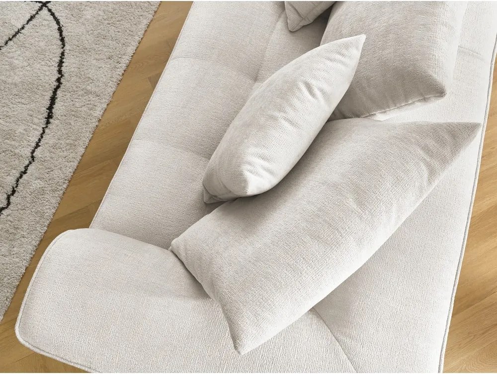 Divano beige con rivestimento in ciniglia 237 cm Whesley – Bobochic Paris