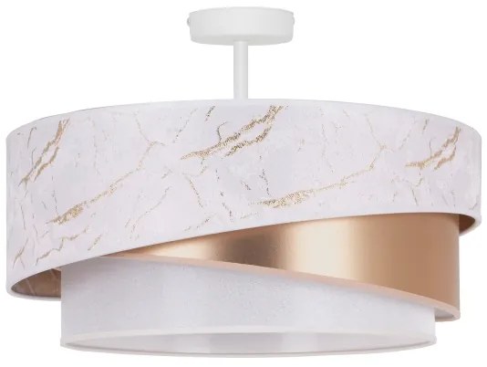 Duolla - Lampadario a plafone KOBO 1xE27/15W/230V diametro 45 cm bianco/oro