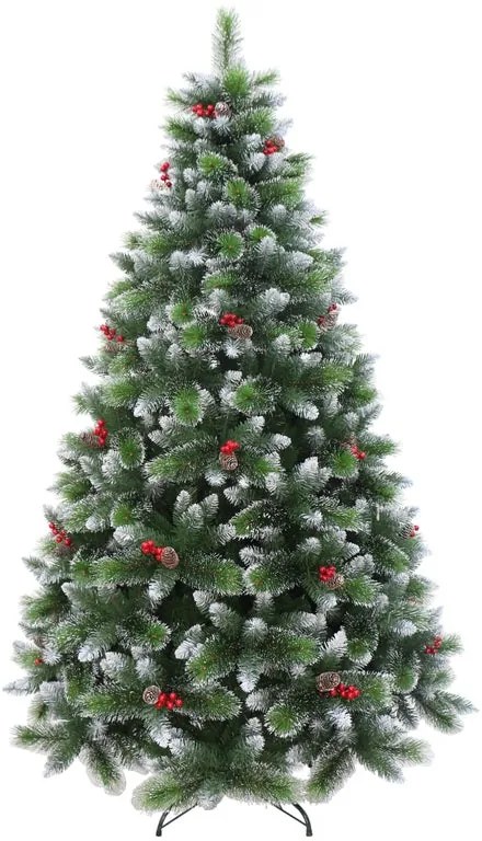 Albero di Natale artificiale PVC verde H 210 cm x Ø 125 cm