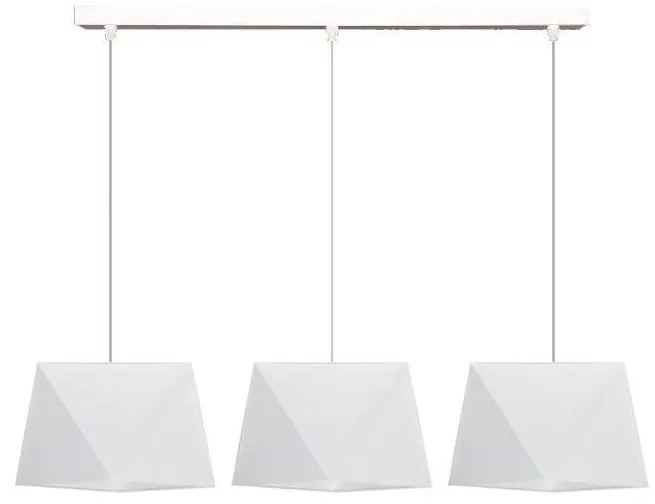Lampadario a sospensione con filo DIAMENT 3xE27/60W/230V bianco