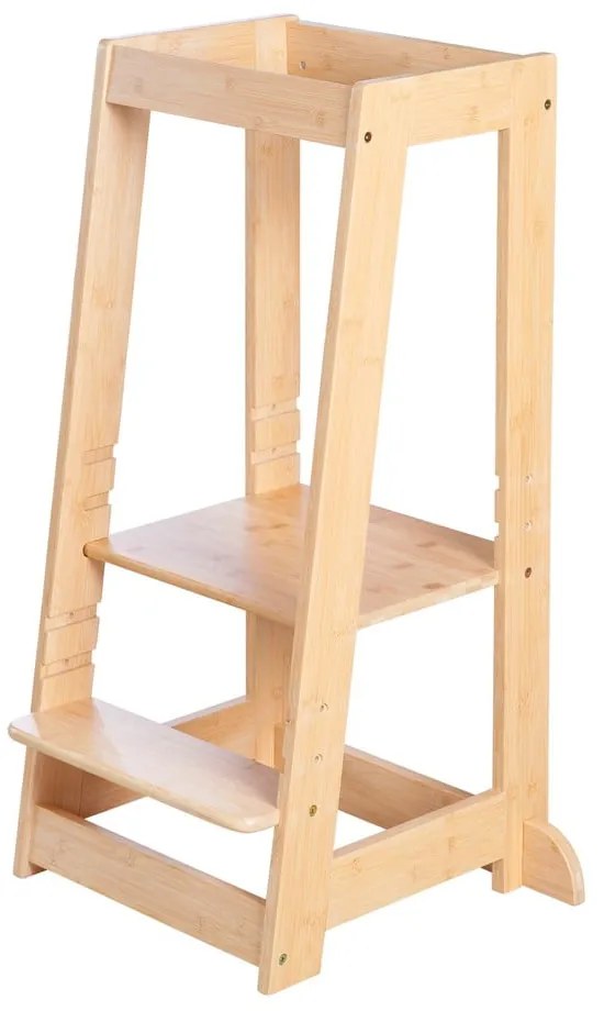 Torre di apprendimento di colore naturale in bambù – Roba