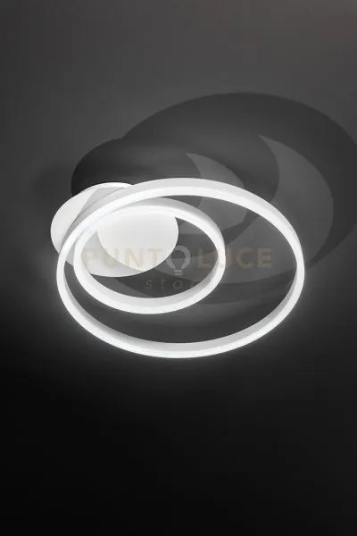 Plafoniera in metallo verniciato bianco kirko  led 42w cct 3000k 40...