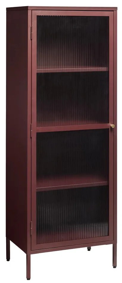 Vetrina rossa in metallo 58x160 cm Bronco - Unique Furniture