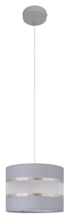 Lampadario a sospensione con filo HELEN 1xE27/15W/230V diametro 20 cm grigio/argento
