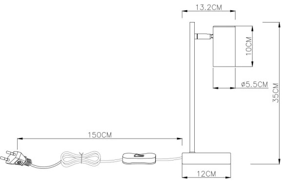 Globo 57910TW - Lampada da tavolo ROBBY 1xGU10/5W/230V