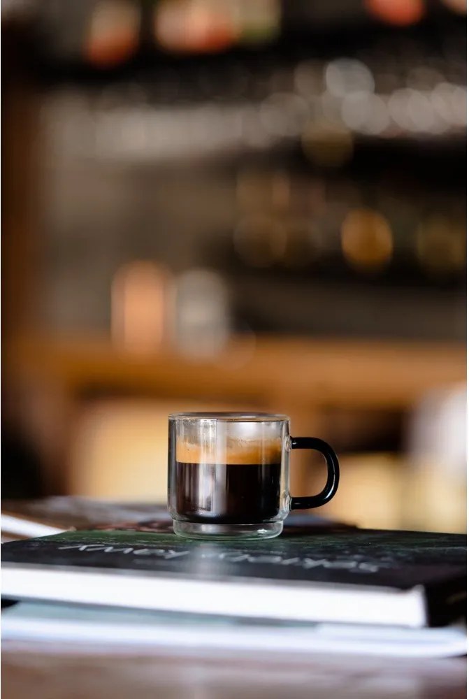 Set di 2 tazze da espresso in vetro da 80 ml Carbon - Vialli Design