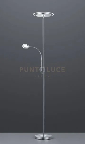 Ackbar piantana led 2 luci tonde acciaio e cromo dimmerabile h. 180...