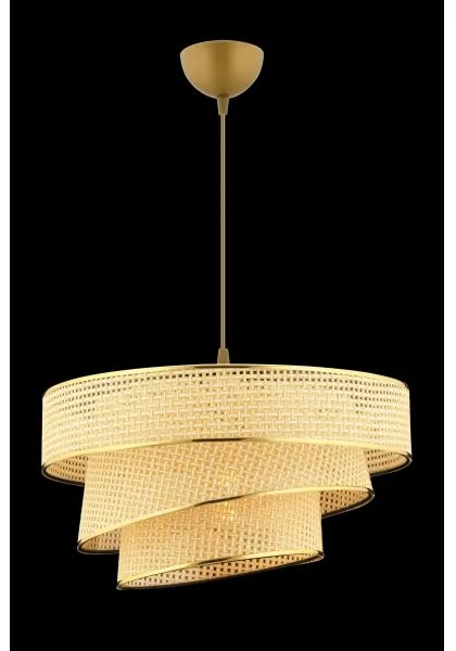 Lampada a sospensione con cavo COUPER 1xE27/60W/230V beige/oro