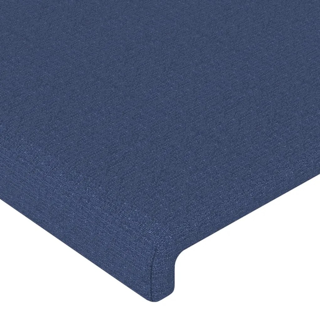 Testiera ad orecchio blu 83x16x118/128 cm in tessuto