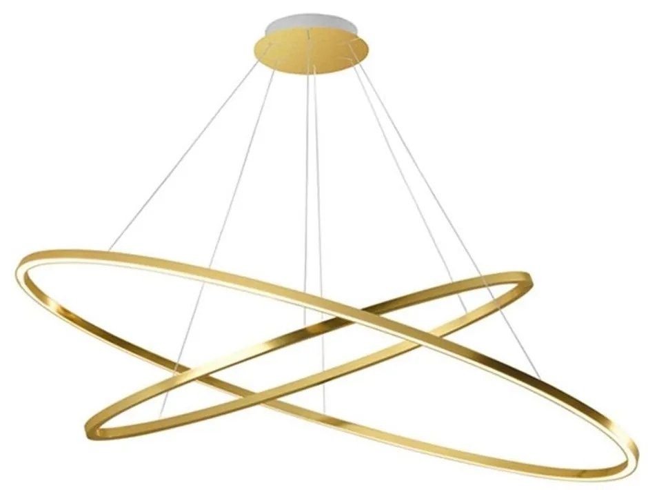 Nemo Lighting - Ellisse Double Lampada a Sospensione Polished Gold Nemo Lighting