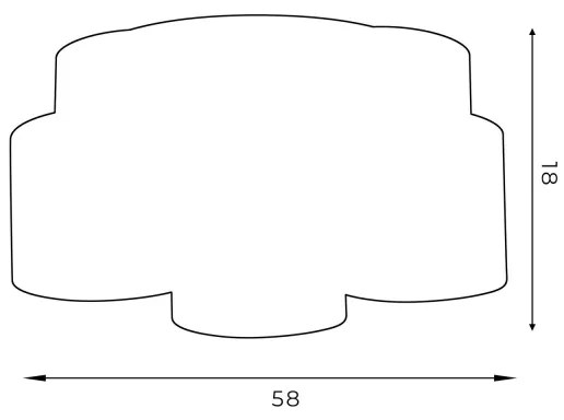 Lampadario a plafone ARDEN 5xE27/60W/230V verde/oro