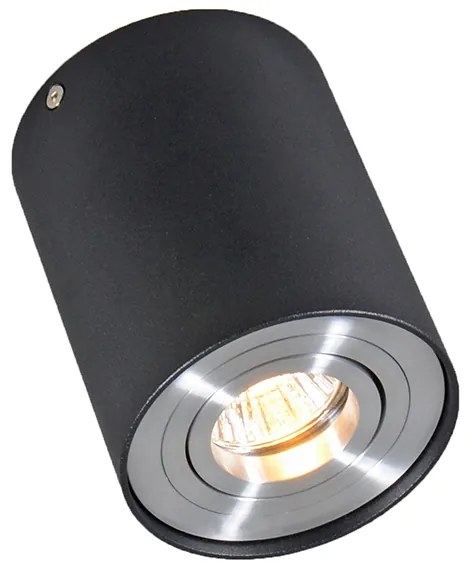 Faretto a plafone Smart nero con acciaio incl. WiFi GU10 - Rondoo Up