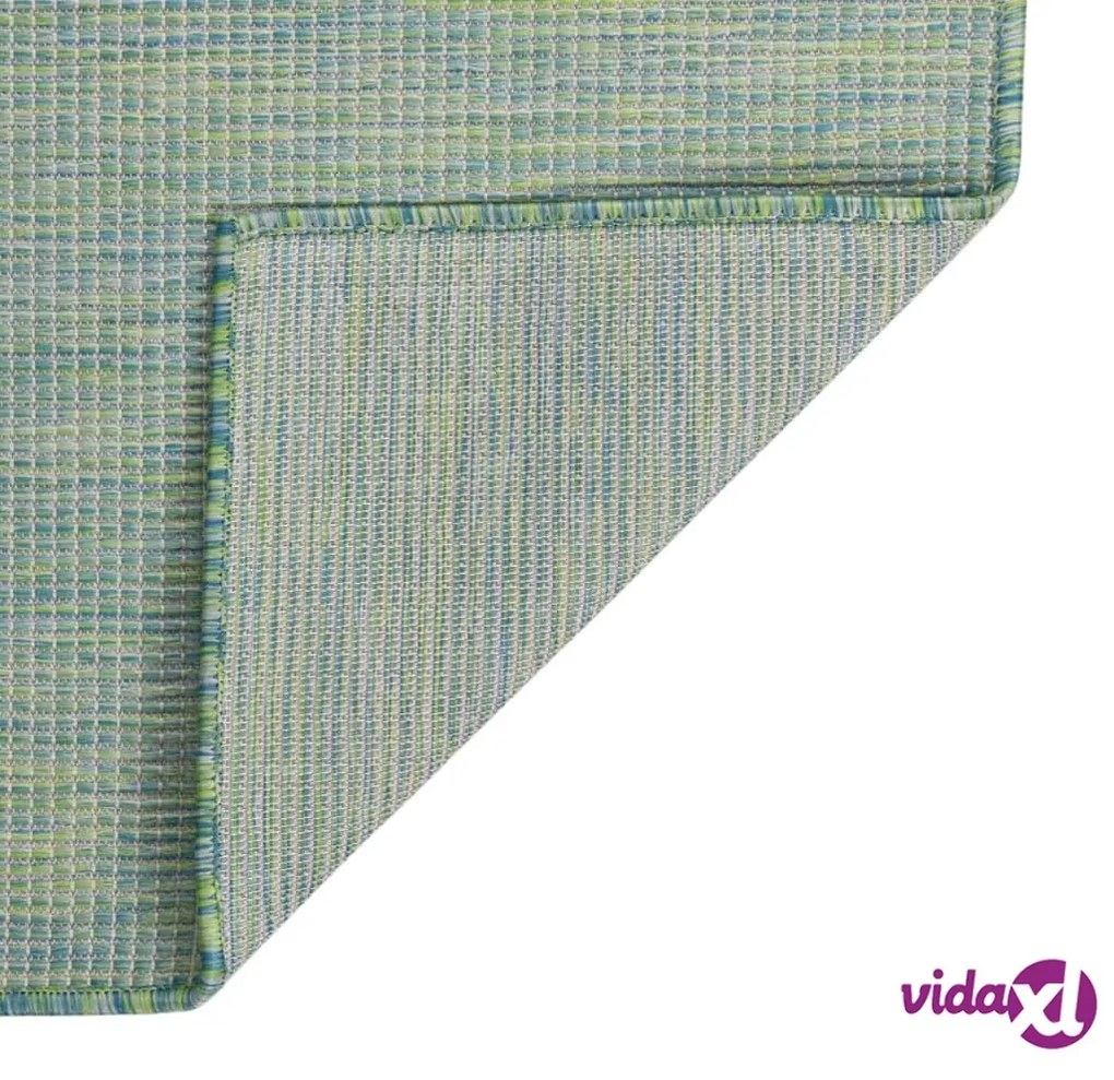 vidaXL Tappeto da Esterni a Tessitura Piatta 140x200 cm Turchese