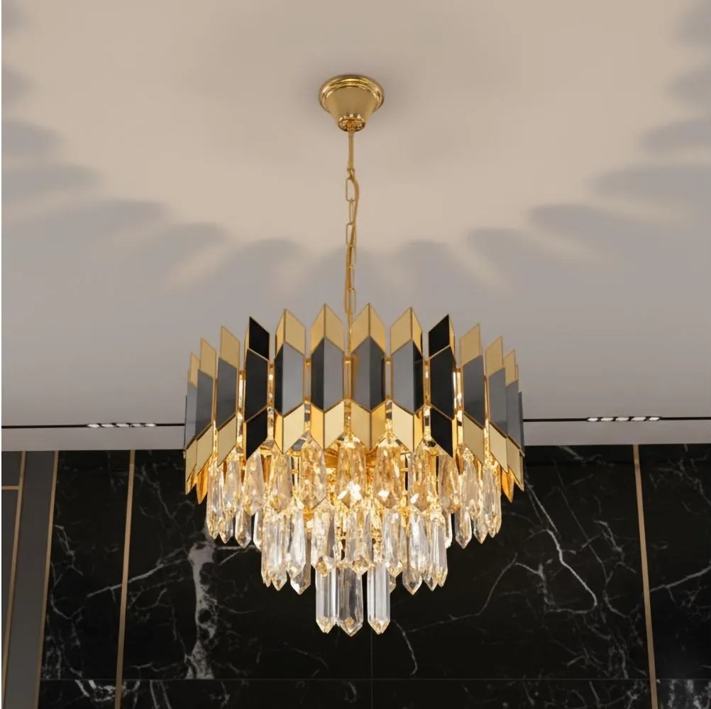 Brilagi - Lampadario a catena CRISTAL 5xE14/40W/230V Ø 38 cm