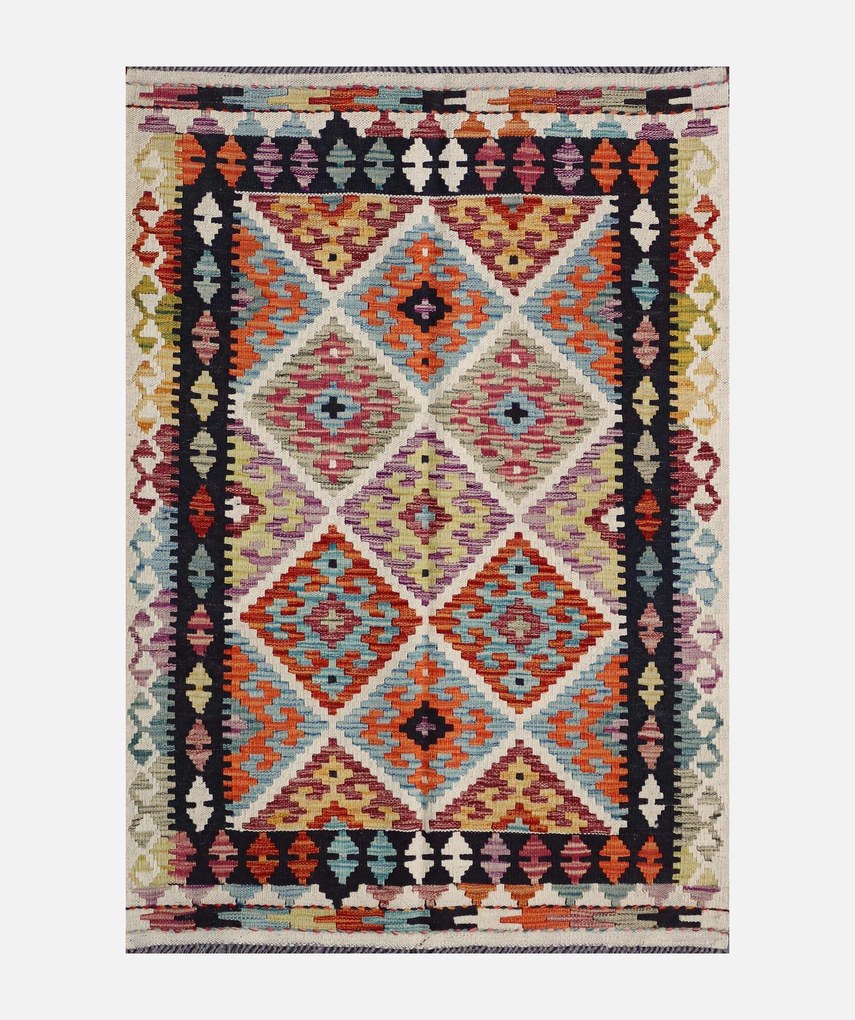 Kilim Tappeto 130x90 (Pakistan) Tessuto A Mano