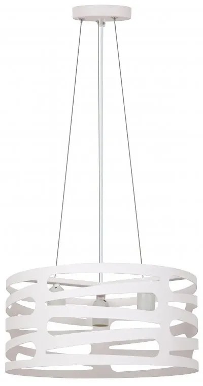 Lampada a sospensione bianca con paralume in metallo Marisa - GTV