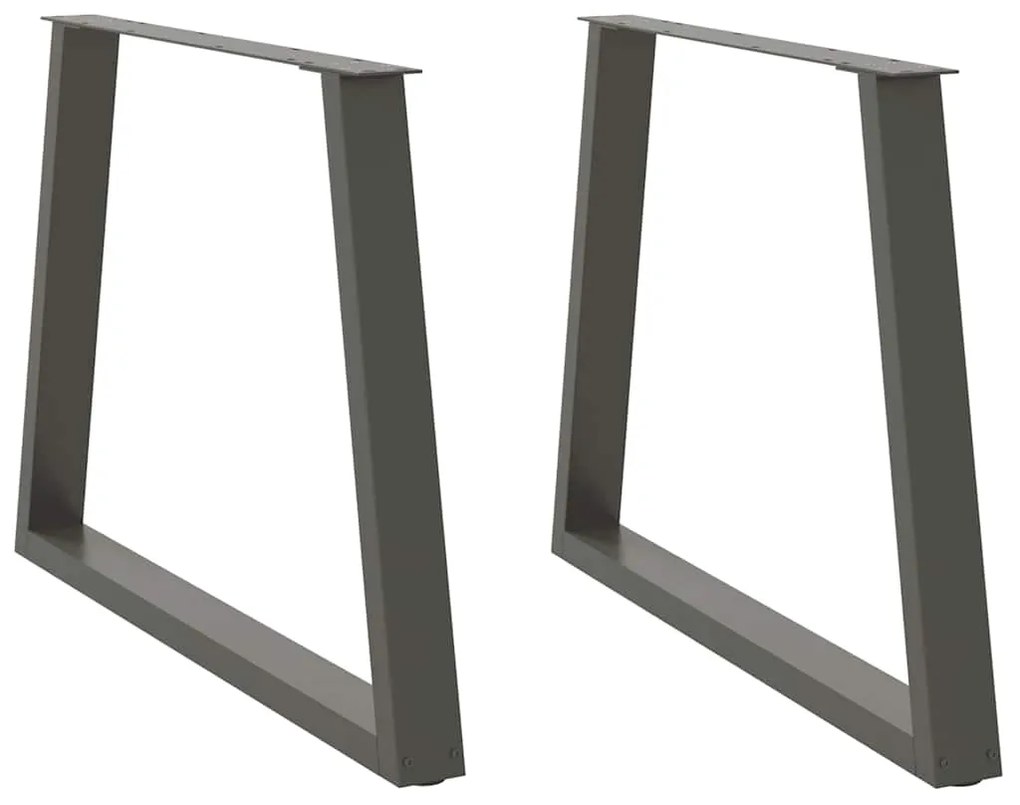 Gambe Tavolo Pranzo A V 2 Pz Antracite 90x(72-73,3)cm Acciaio /