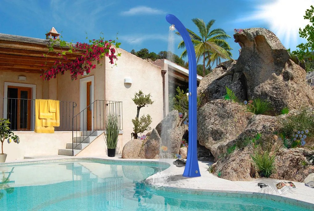 Doccia Solare da Esterno Giardino 20L Miscelatore Arkema Happy One Dove Gray...