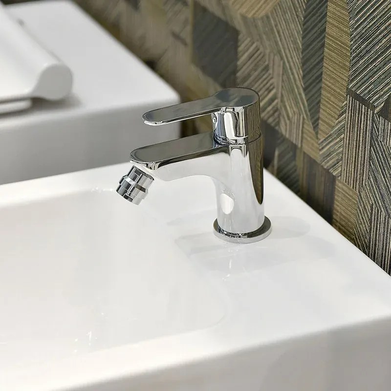 Miscelatore bidet cromato completo di piletta click clack Zoe
