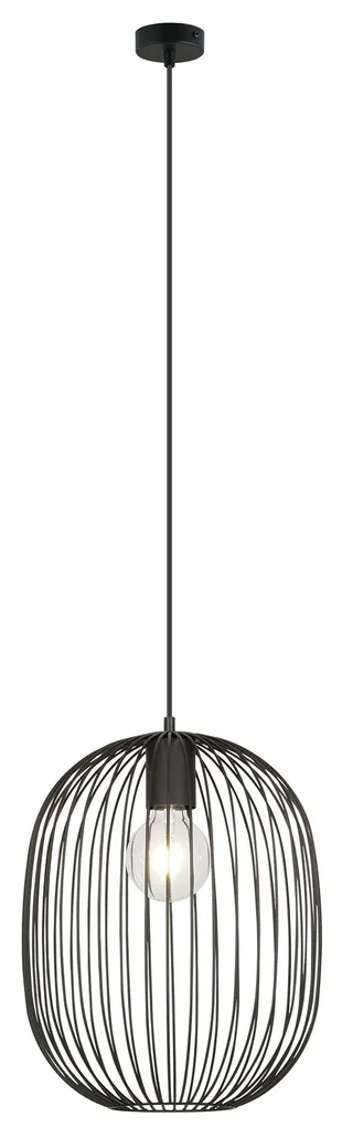 Sospensione Minimal Onyx 1 Luce In Acciaio Nero