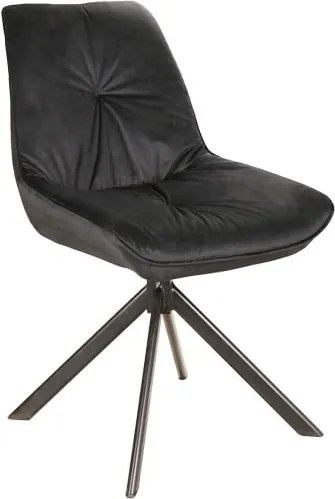 Sedia imbottita Boogie I Velvet - Nero