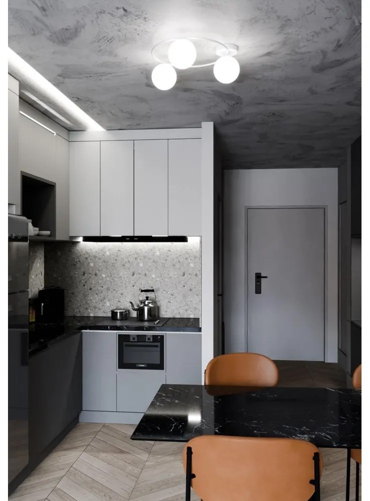 Lampada da soffitto in acciaio SOPRA 3 da interno 3xE14 Colore del corpo Bianco