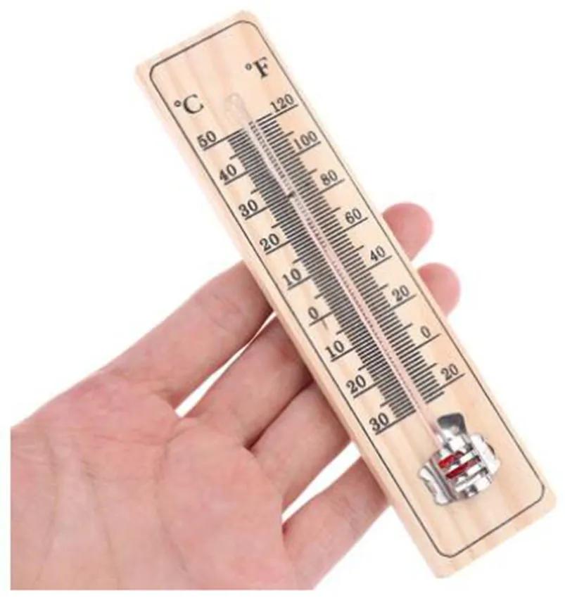 Termometro Analogico Ambiente In Legno Per Esterno Giardino e Interno -40°C--+50°C 220X50X8mm