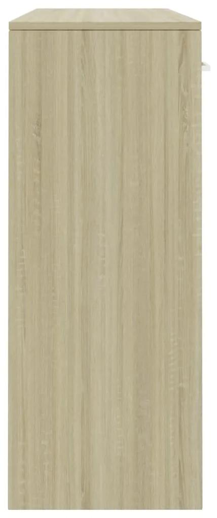 Credenza rovere sonoma 110x30x75 cm in legno multistrato